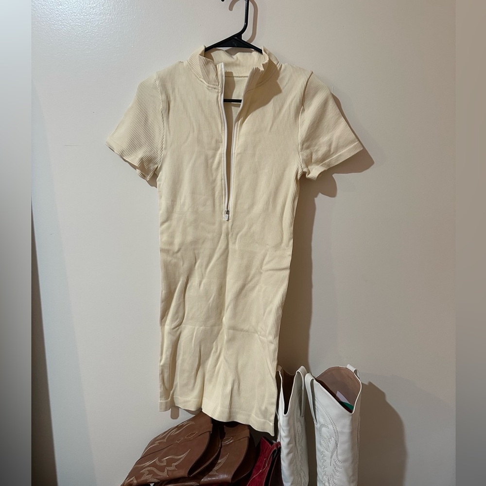 Cream mini dress